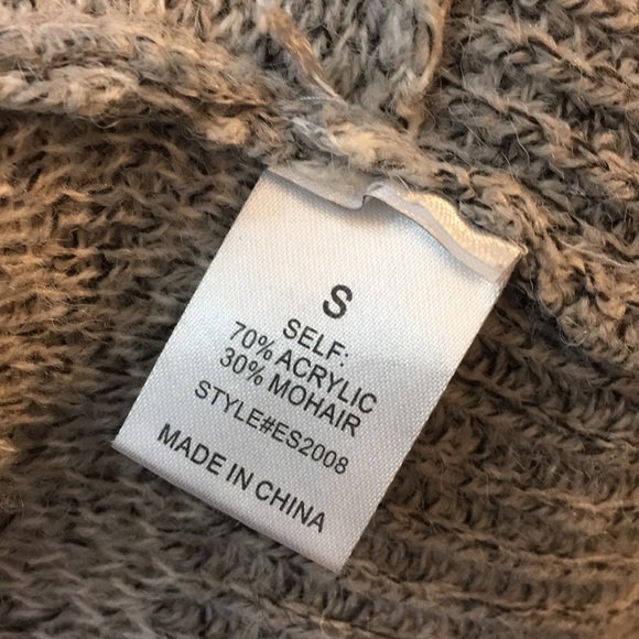 Elodie Mohair Blend Geometric Tribal Pattern Open Cardigan Sweater - Picture 6 of 11